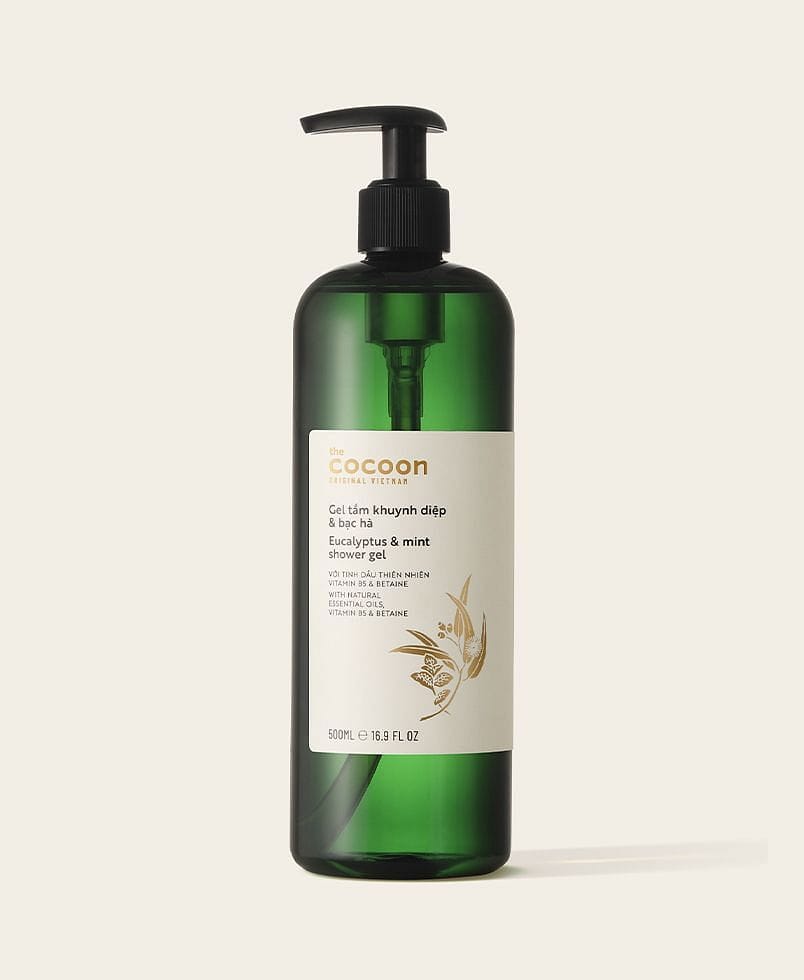 COCOON EUCALYPTUS & MINT SHOWER GEL 500ml Gel Tắm Khuynh Diệp & Bạc