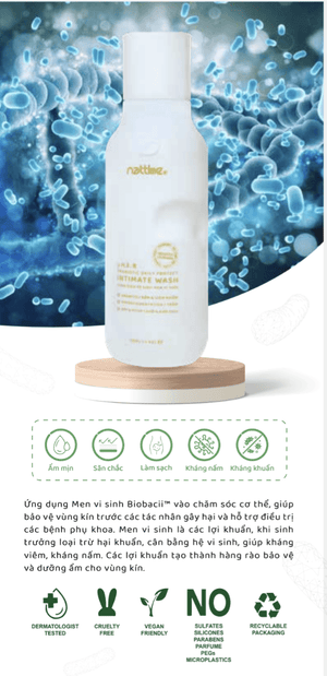
                  
                    NATTIME - PH3.8 PROBIOTIC DAILY PROTECT INTIMATE WASH - Dung Dịch Vệ Sinh Men Vi Sinh
                  
                